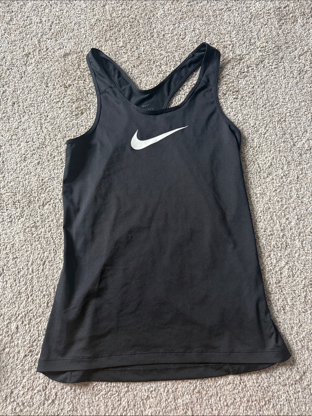 Nike Black Racerback Swoosh Tank Top